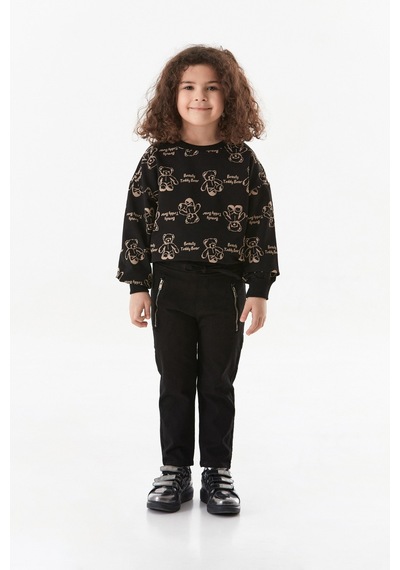 Fullamoda Beli Bağlamalı Cebi Fermuarlı Unisex Pantolon 25mcck254217418-siyah Siyah