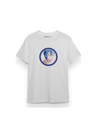 Love Live Anime Superstar Circle Blue Beyaz Kısa Kol Erkek Tshirt 001