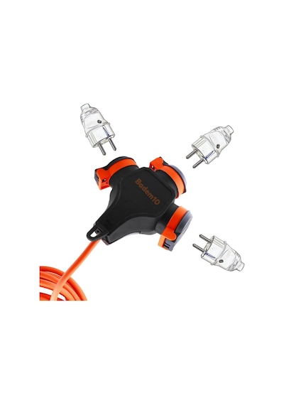 Monofaze Çoğaltıcı Seyyar Topraklı 3'lü Grup Priz Fiş 10 Metre Çoklu Cca Uzatma Kablosu 3x2.5 Mm 0