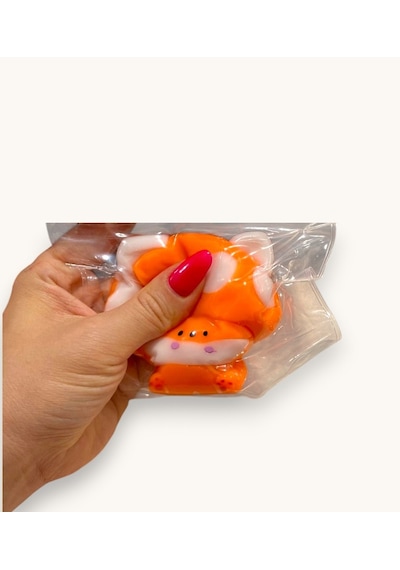 Moj Moj Taba Squish Mantar Şapkalı Sukuşi Yumuşak Stres Atıcı Oyuncak - 1 Adet