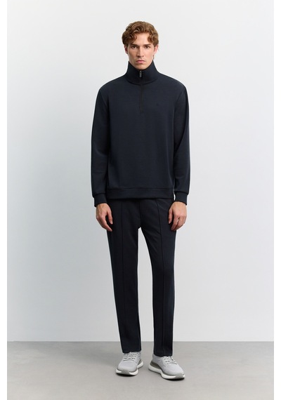 Avva Erkek Siyah Dik Yaka Fermuarlı Modal Karışımlı Soft Touch Regular Fit Sweatshirt A62y1271 Avva Erkek Siyah Dik Yaka Fermuarlı Modal Karışımlı Soft Touch Regular Fit Sweatshirt A62y1271