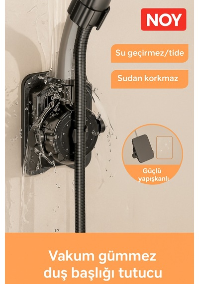Duş Başlığı Tutucu Su Geçirmez Güçlü Yapışkanlı Ayarlanabilir Duş Askısı Çok Renkli