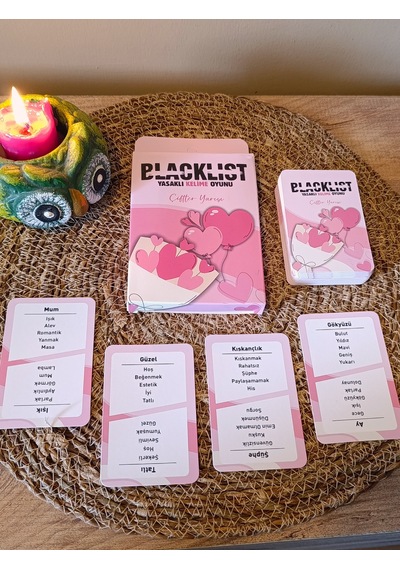 Blacklist Yasaklı Kelime Oyunu Çiftler Yarışı Kese Hediyeli 50 Kart Eğlenceli Grup & Parti Oyunu