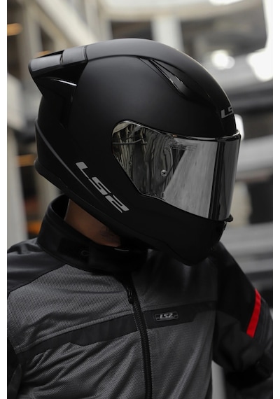 LS2 Rapid Race Kapalı Motosiklet Kaskı Mat Siyah