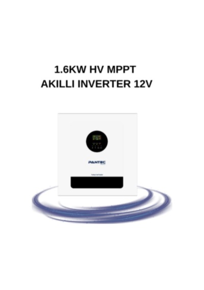 Pantec 1.6kw Yüksek Voltaj Tam Sinüs Akıllı İnverter 12v 100a Mppt Şarjlı İnverter