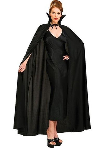 Siyah Renk Yakalı Halloween Pelerini 120 Cm 5691