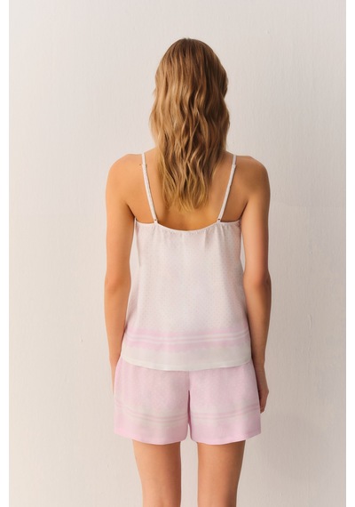 Suwen Cute Atlet Şort Pijama Takımı Sh26501667334 Pembe