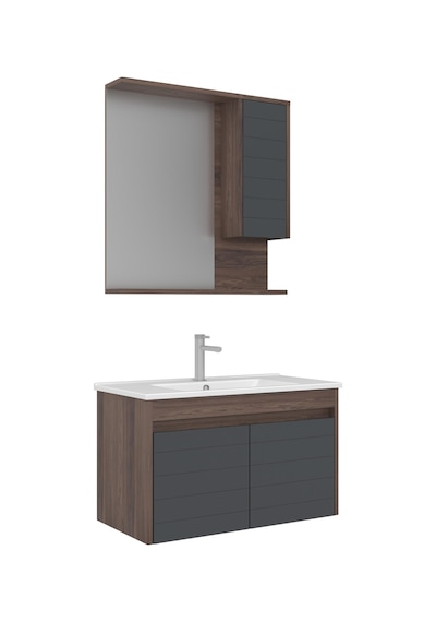 Orka Serra 85 Cm Navaro/antrasit Banyo Dolabı Takımı Navaro/antrasit Orka Serra 85 Cm Navaro/antrasit Banyo Dolabı Takımı Navaro/antrasit
