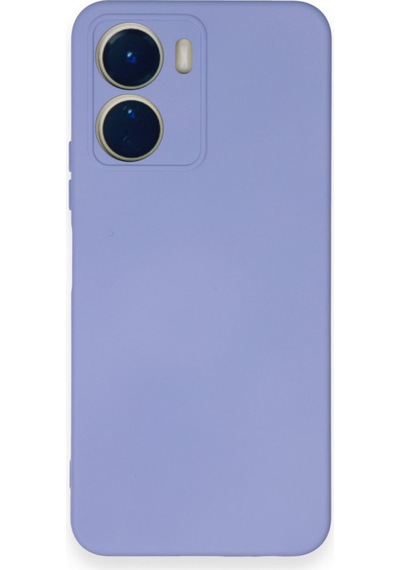 Vivo Y16 İçi Kadife Kaplı Esnek Silikon Kapak Ryc/ Nano Lansman Lila
