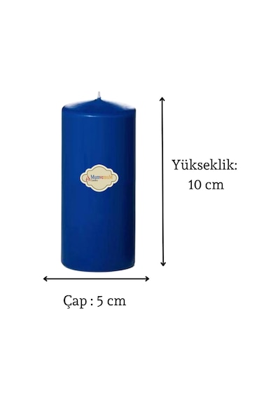 3 Lü Midium Set Mum Mavi Çap :5 Cm Mavi