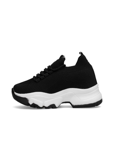 Ayakkabı Fuarı Elit Ysflt343 Kadın Klasik Sneaker Siyah - Beyaz Siyah - Beyaz