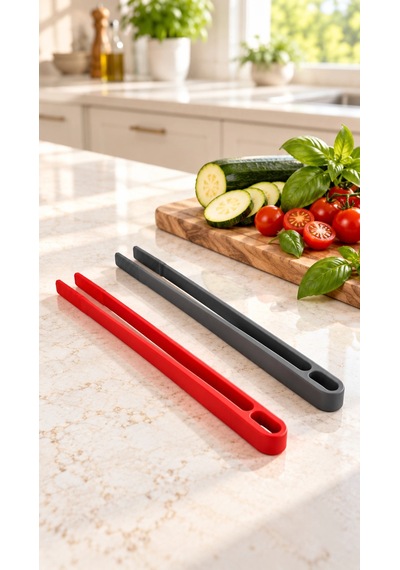 Silikon Mutfak Servis Ve Kızartma Maşası - 29 Cm Büyük Boy 2-adet