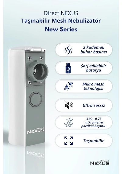 Direct Nexus New Series Taşınabilir Mesh Nebulizatör