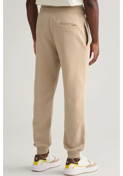 Gant Men's Regular Fit Sweatpants With Logo Beige Erkek Regular Fit Pamuk Eşofman Altı Bej