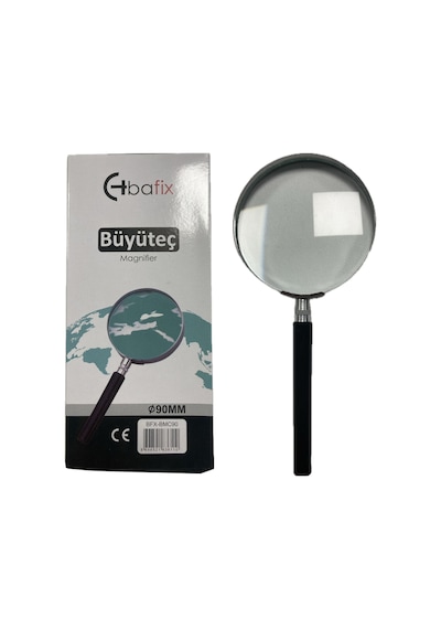 Bafix Büyüteç Cam Metal Çerçeveli 90 Mm Büyüteç