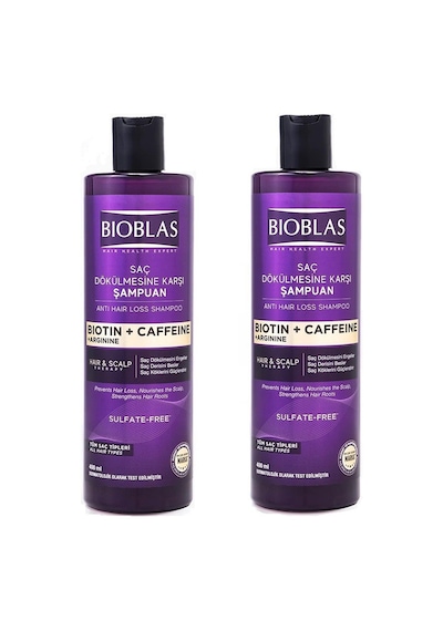 Bioblas Biotin + Kafein Saç Dökülmesine Karşı Şampuan 400 Ml 2 Adet