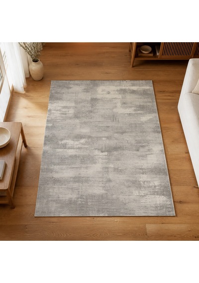 Kartela Halı Vintage Halı Kaymaz Taban Makinede Yıkanabilir Halı Açık Gri - 60 X 90 Cm