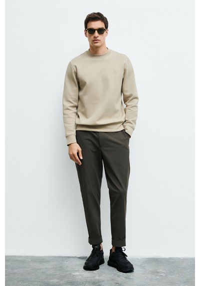 Lufian Grand Erkek Sweatshirt Bej Bej 112030192100550