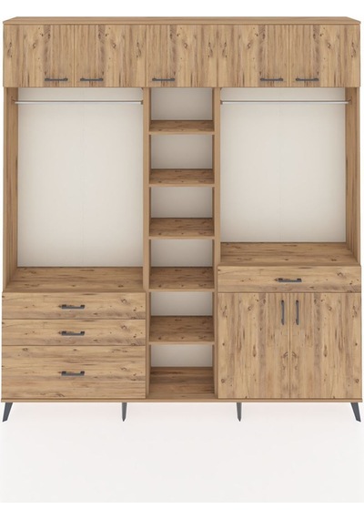 Arges Dolap 11 Raflı 4 Çekmeceli 2 Askılı 220x30x243 Çam-çam/çam Atlas Çam/atlas Çam Arges Dolap 11 Raflı 4 Çekmeceli 2 Askılı 220x30x243 Çam-çam/çam Atlas Çam/atlas Çam
