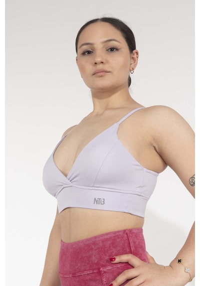 Nature The Brand Kadın Dikişli Dekolteli Sporcu Sütyeni - Hızlı Kuruyan,yoga Bra,toparlayıcı Bra,antreman Bra Beyaz