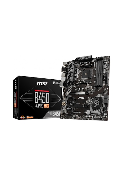 Msı B450-a Pro Max Am4 Ddr4 3466 Oc Vga Dvı Hdmı M.2 Usb3.1 Atx Ananart