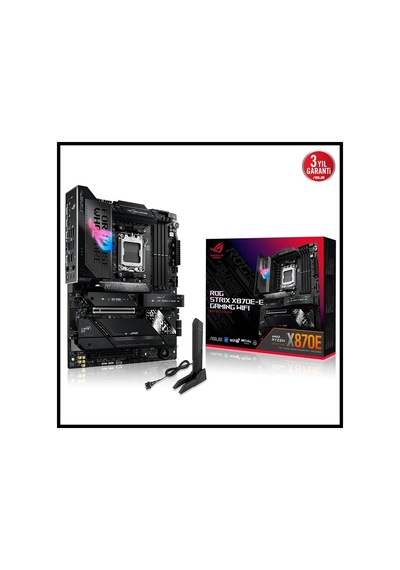 Asus Rog Strıx X870e-e Gamıng Wıfı, 4xddr5, 5xm.2, Hdmı, Dp, Type-c, Pcıe 5.0, 2xwi-fi 7, Bluetooth