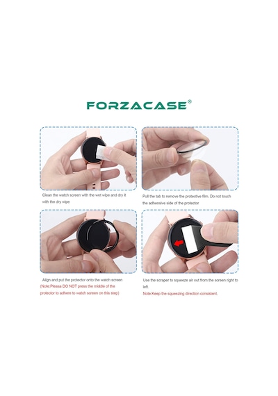Forzacase Huawei Watch Gt5 46mm İçin Çerçeveli Tam Kaplayan 3d Pet Ekran Koruyucu Film - Fc016