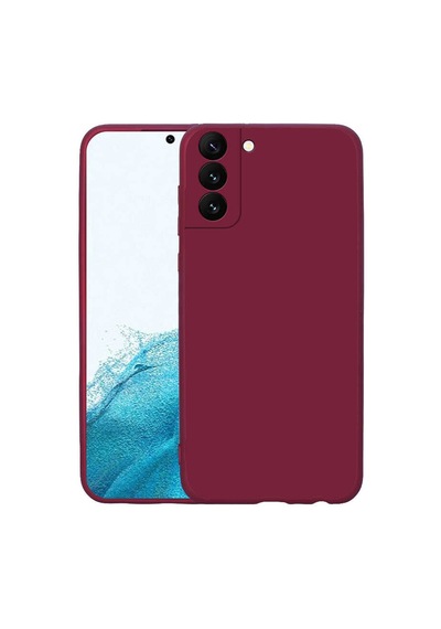 Galaxy Uyumlu S22 Kılıf Yumuşak Silikon Kamera Korumalı Lansman Pazarplus Kırmızı