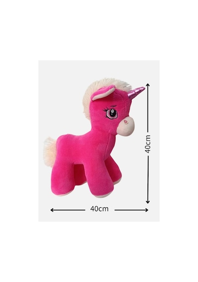 Peluş Boynuzlu At Pony Unicorn 40 Cm Çok Renkli