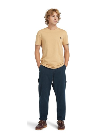 Timberland Dunstan River Crew Erkek Bej Yuvarlak Yaka Tişört Bej