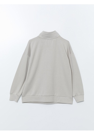 Lcw Comfort Gri Dik Yaka Kadın Sweatshirt