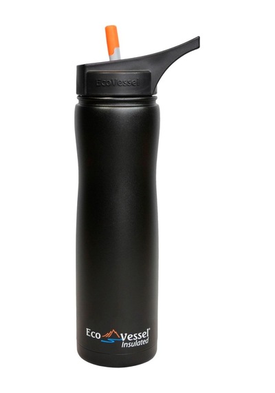 Eco Vessel Aqua Vessel Insulated Filtre Bottle Termos 0.70 Litre-siyah Siyah