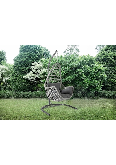 Tu Tienda Hobi Rattan Tekli Salıncak,beyaz Gri