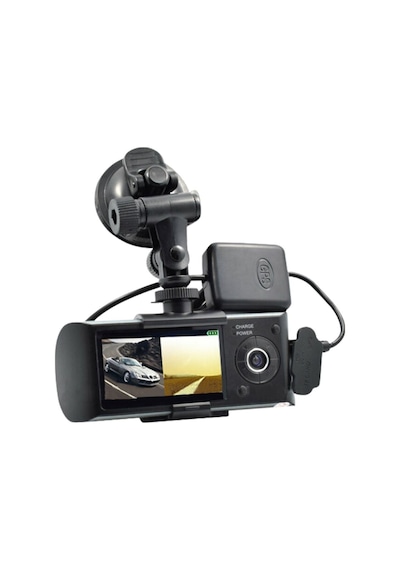 R300 Çift Lensli Araç Kamerası 1080p Full Hd Gps Modüllü G-sensör Ve Type-c Şarjlı Yol Kayıt Cihazı Twogo Go-3000 Pro