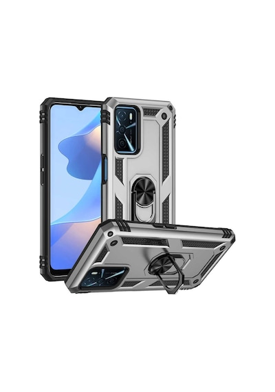 Oppo A16 Kılıf Zore Vega Yüzük Standlı Zırh Kılıf