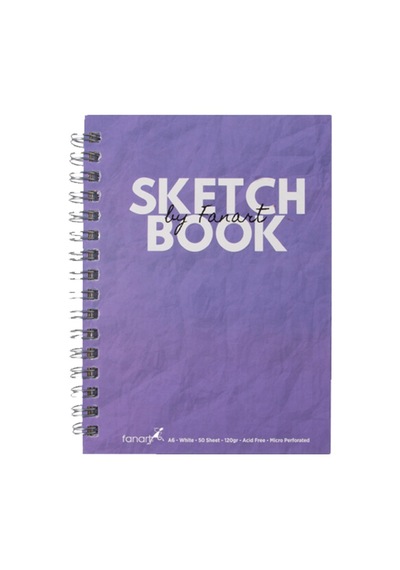 Fanart Academy Sketch Book 120 Gr Spiralli 50 Yp A6 Mor 8672