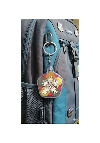 Owl Bag K-on Anime Karakterleri Desenli Acrylic Anahtarlık Çanta Süsü Mıx