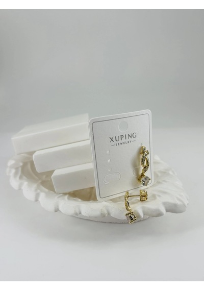 Zirkon Taşlı Pirinç Zirkon Küpe - Kp00322 Çok renkli