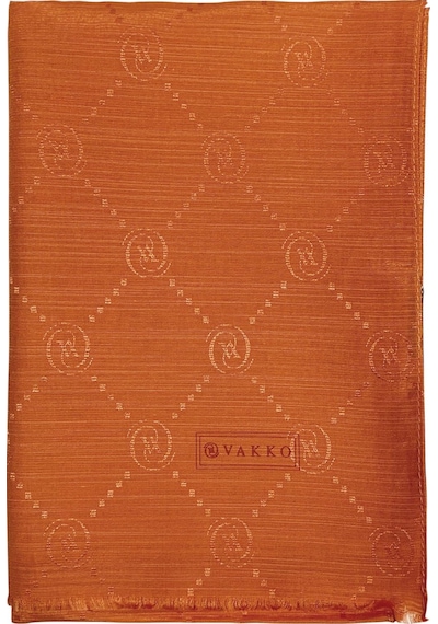Vakko Pamuk İpek Şal - Monogram - Yeni Bakır