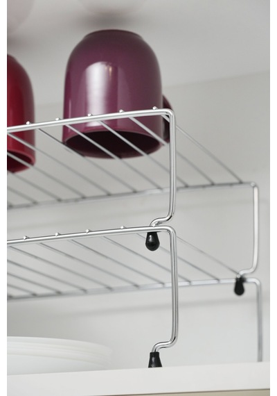 Genişletilebilir Krom Raf Dolap İçi Organizer Mutfak Ve Banyo Düzenleyici Büyük Boy Metal Gri Tr Diğer