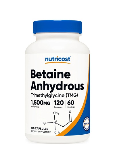 Betaine Anhyfrous + Tmg 1,500 Mg 120 Capsules