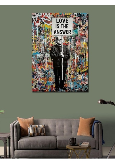 Kanvas Tablo "love İs The Answer" Grafiti 50cmx70cm