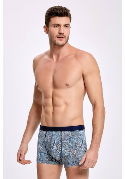 İlke İç Giyim Erkek Şal Desen Modal Boxer Standart Saks