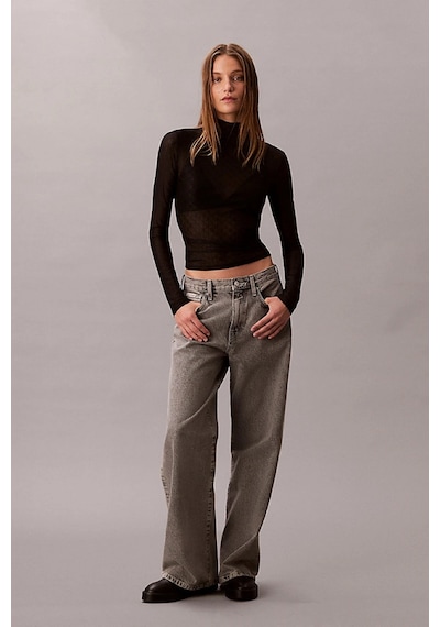 Calvin Klein Geniş Paça Grey Sterling Kadın Gri Jeans Lv047d834g-0sl Gri
