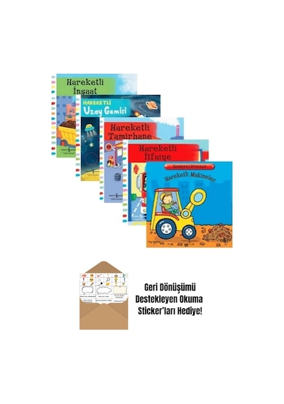 Hareketli Kitaplar 5 Kitap Set 2 + Okuma Sticker'ları