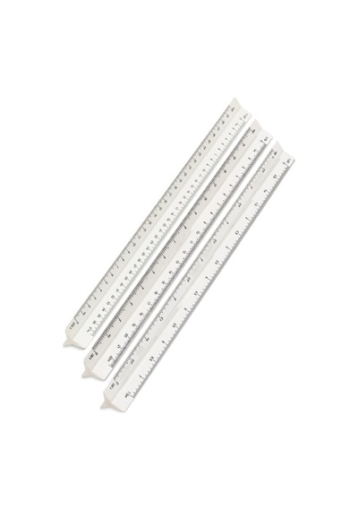 Mikyas Cetvel 1 Adet Ölçekli Üçgen Çizim Cetveli 30cm 3 Kenarlı Mimar Mühendis 1:20 1:25 1:50 1:75 1:100 1:125 Çok Renkli