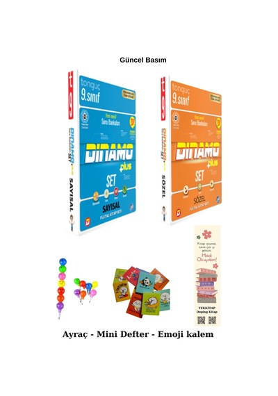 Tonguç 9. Sınıf Dinamo Sayısal - Sözel Tüm Dersler Sb Set Emoji Kalem+mini Defter+ayraç