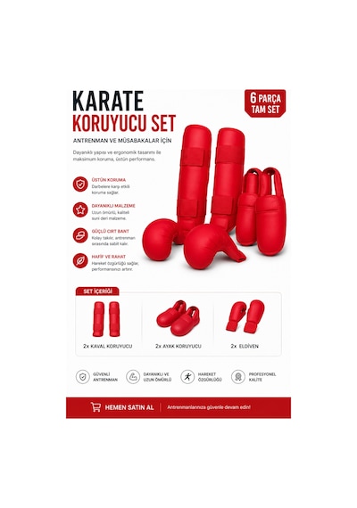 Voltrike Karate Seti Kırmızı Çok Renkli