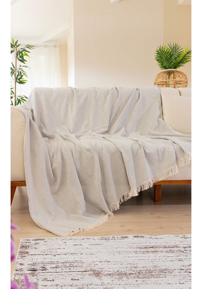 Tabu Home Dokuma Cozy Comfort Gri Koltuk Örtüsü