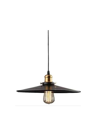 Rsylight Retro Metal Sarkıt Avize Rustik Tekli Sarkıt Siyah Cafe